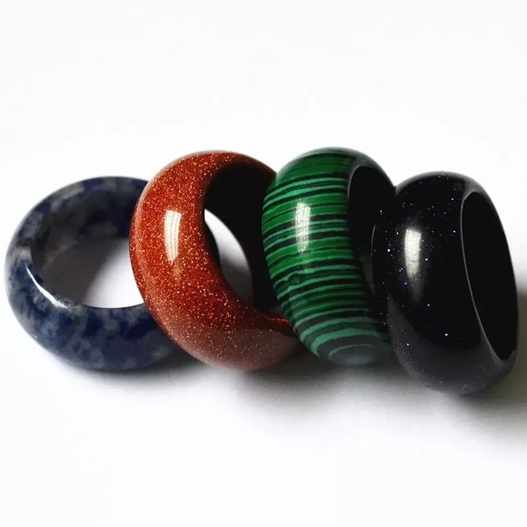 Wide natural stone ring - Picture 3 of 6